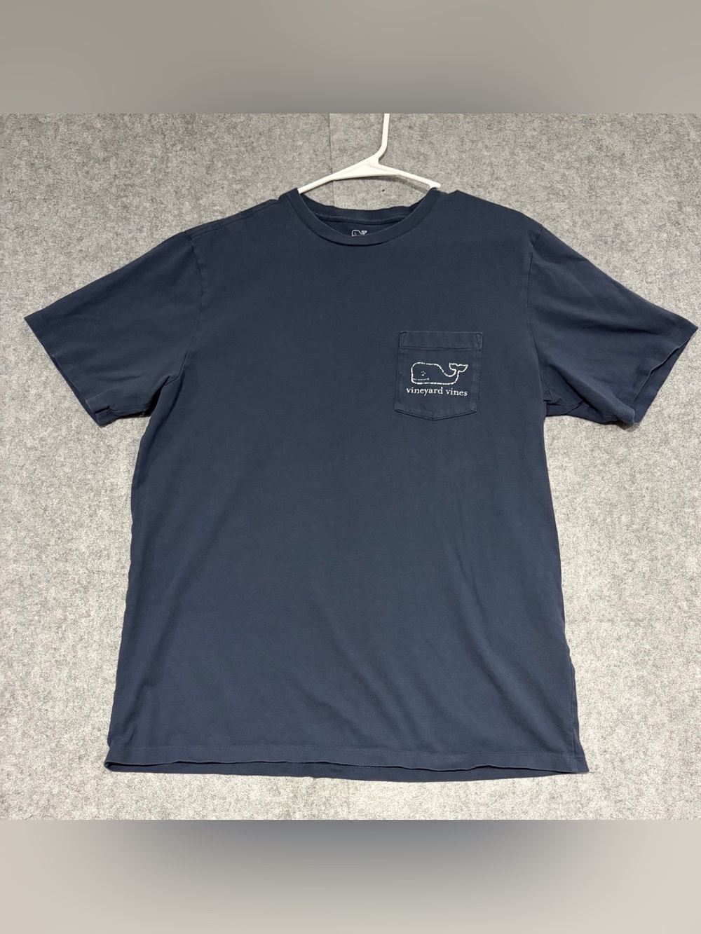 Vineyard Vines Navy Short Sleeve Pocket Tee with Whale Logo